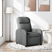 Fauteuil verstelbaar stof donkergrijs 66x88x95 cm