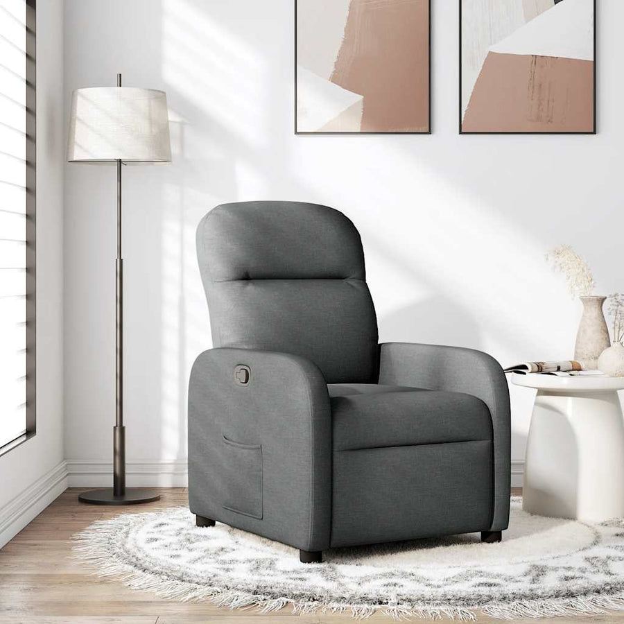 Fauteuil verstelbaar stof donkergrijs