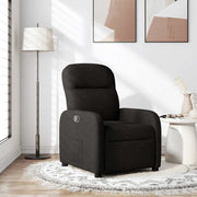 Fauteuil verstelbaar stof zwart 66x88x95 cm