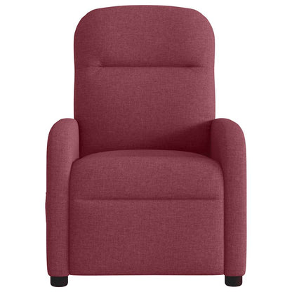 Fauteuil verstelbaar stof wijnrood