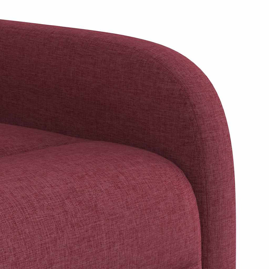 Fauteuil verstelbaar stof wijnrood