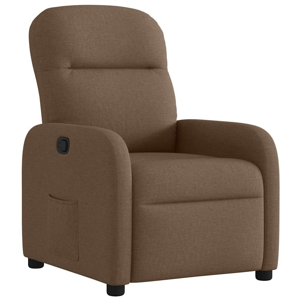 Fauteuil verstelbaar stof bruin