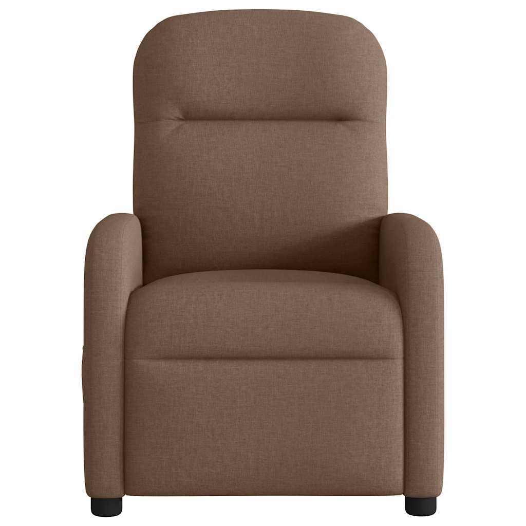 Fauteuil verstelbaar stof bruin