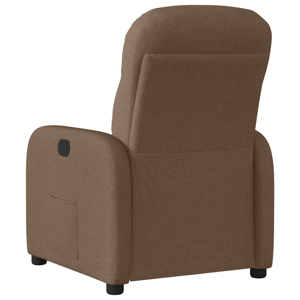 Fauteuil verstelbaar stof bruin