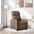 Fauteuil verstelbaar stof bruin 66x88x95 cm