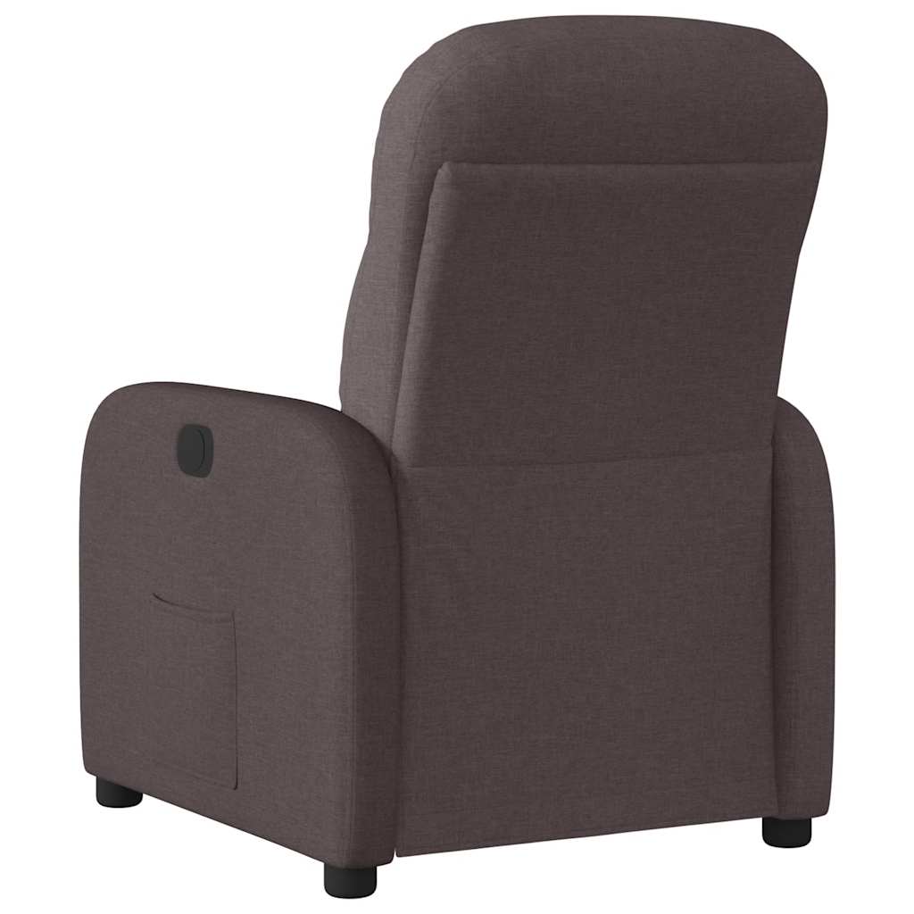 Fauteuil verstelbaar stof donkerbruin