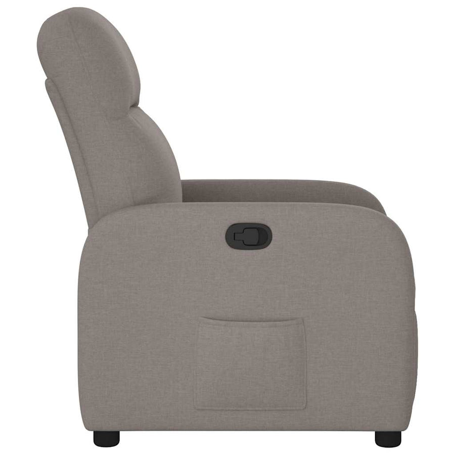 Fauteuil verstelbaar stof taupe