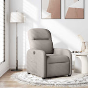 Fauteuil verstelbaar stof taupe 66x88x95 cm