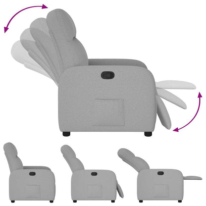 Fauteuil verstelbaar stof wolk grijs