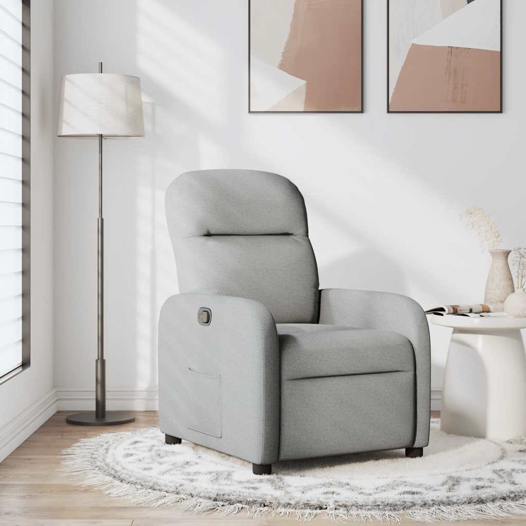 Fauteuil verstelbaar stof wolk grijs