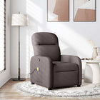 Adjustable Massage Chair Fabric Dark Brown