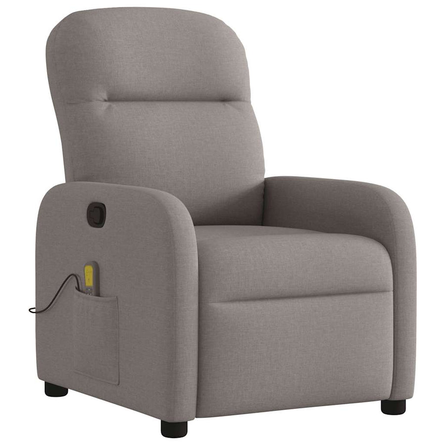 Massagestoel verstelbaar stof taupe