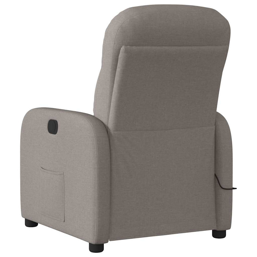 Massagestoel verstelbaar stof taupe