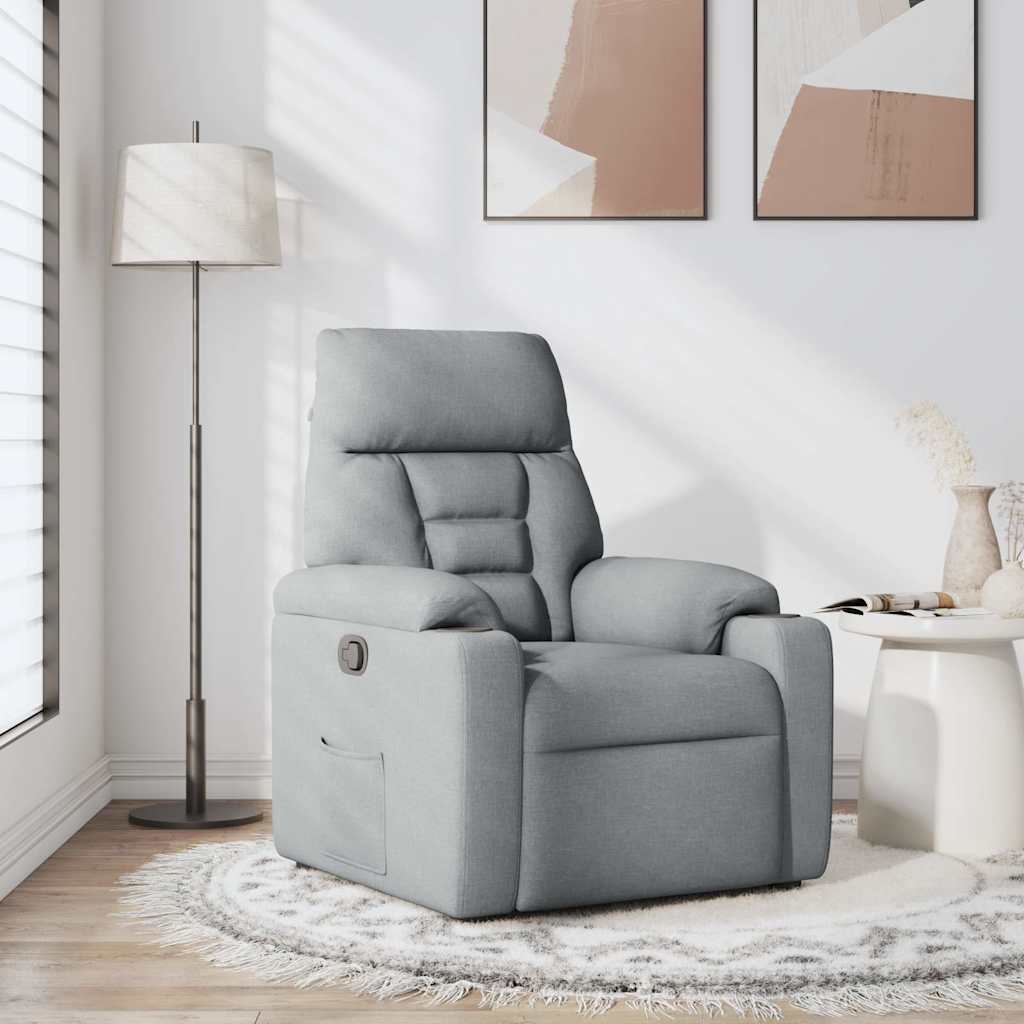Fauteuil Verstelbaar Stof Lichtgrijs 1 Nee