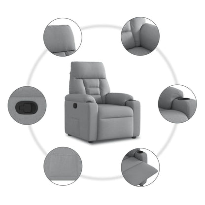 Fauteuil Verstelbaar Stof Lichtgrijs 1 Nee