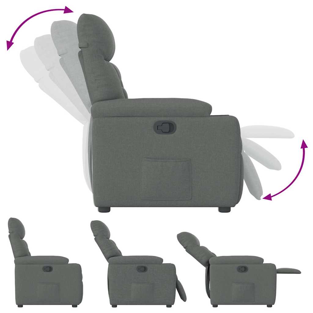 Fauteuil Verstelbaar Stof Donkergrijs 1 Nee