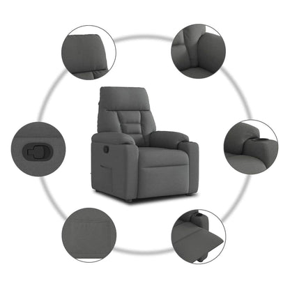 Fauteuil Verstelbaar Stof Donkergrijs 1 Nee