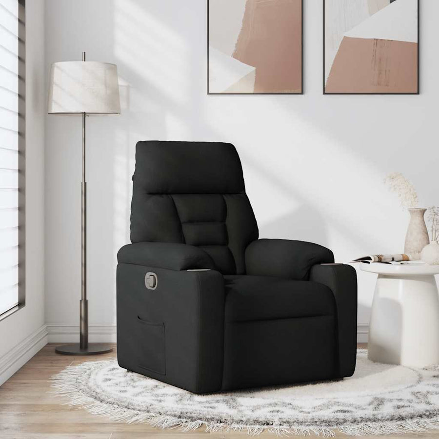 Fauteuil Verstelbaar Stof Zwart 1 Nee