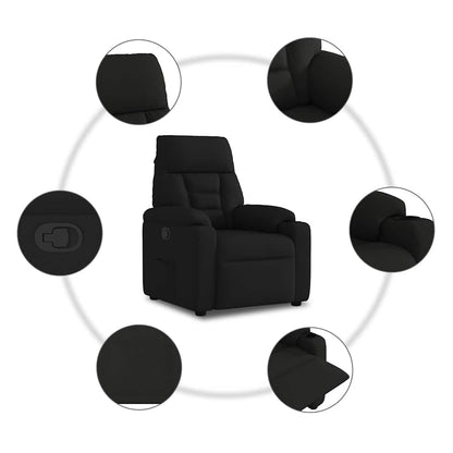 Fauteuil Verstelbaar Stof Zwart 1 Nee