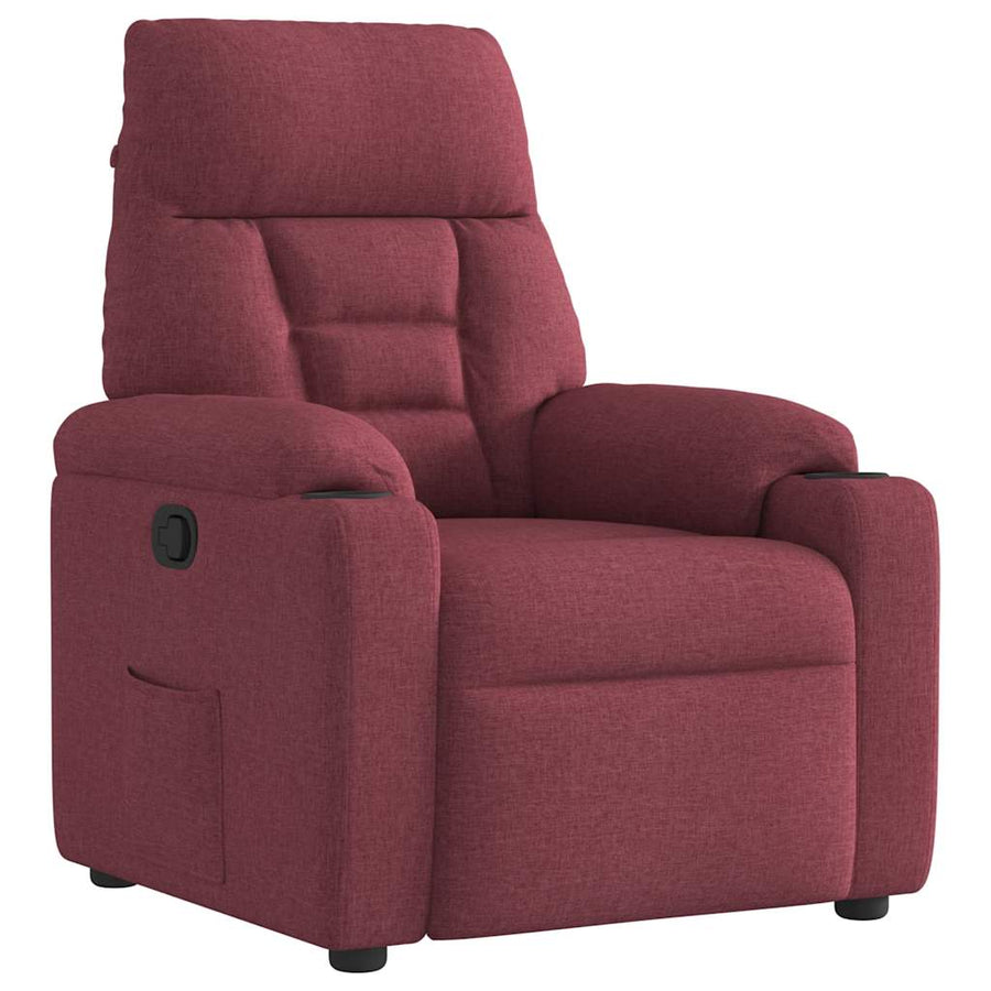 Fauteuil Verstelbaar Stof Wijnrood 1 Nee