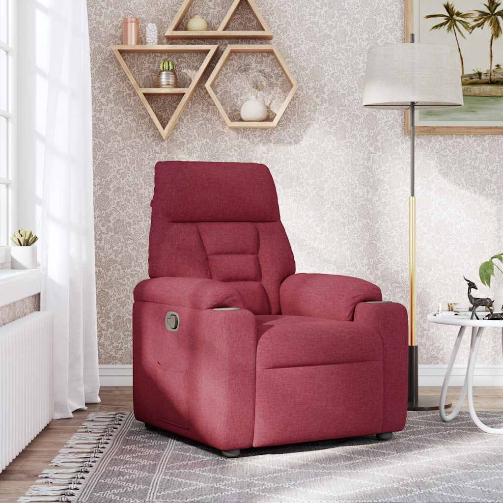 Fauteuil Verstelbaar Stof Wijnrood 1 Nee