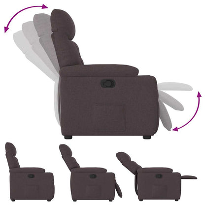 Fauteuil Verstelbaar Stof Donkerbruin 1 Nee