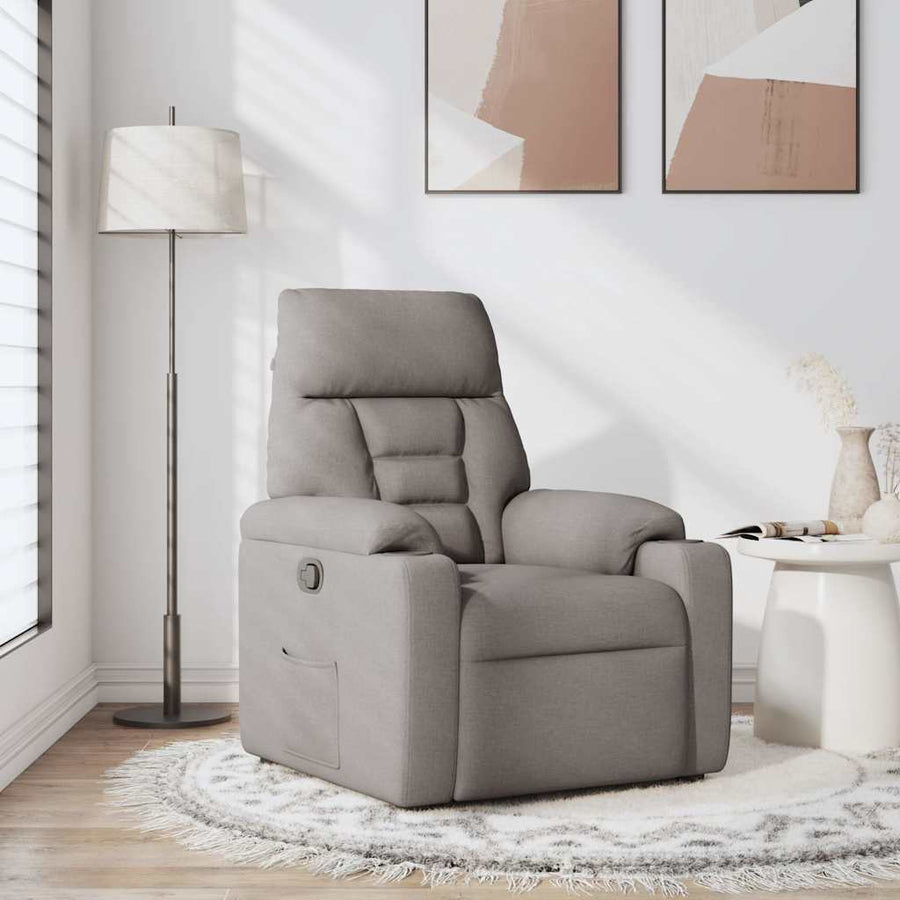 Fauteuil Verstelbaar Stof Taupe 1 Nee
