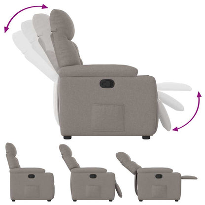 Fauteuil Verstelbaar Stof Taupe 1 Nee
