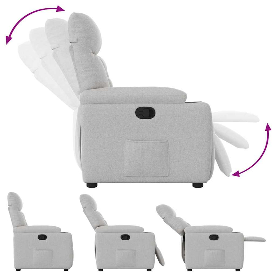 Fauteuil Verstelbaar Stof Wolk Grijs Wolkengrijs 1 Nee
