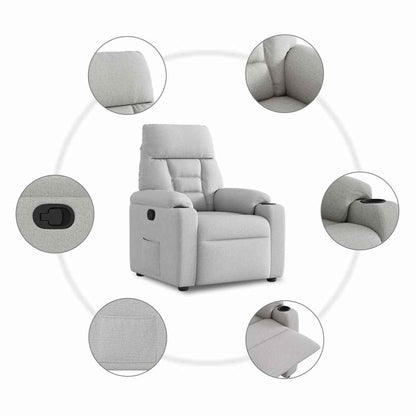 Fauteuil Verstelbaar Stof Wolk Grijs Wolkengrijs 1 Nee