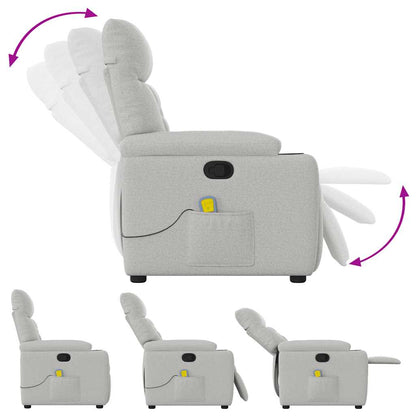 Massagestoel Verstelbaar Stof Wolk Grijs Wolkengrijs 1 Ja