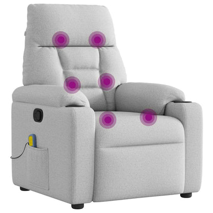 Massagestoel Verstelbaar Stof Wolk Grijs Wolkengrijs 1 Ja