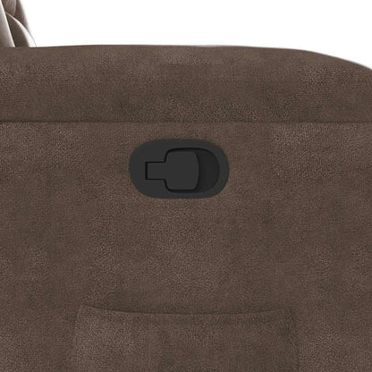 Fauteuil verstelbaar microvezelstof bruin