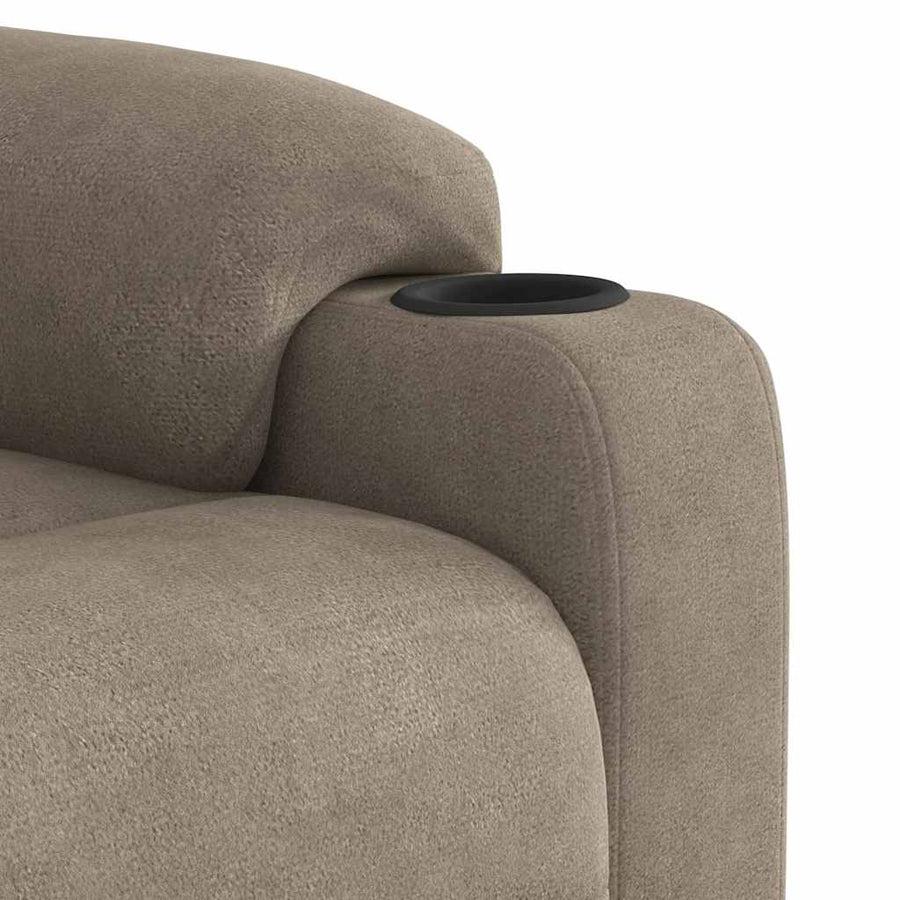 Fauteuil verstelbaar microvezelstof taupe