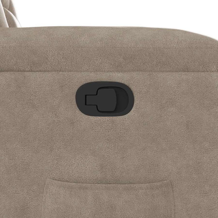 Fauteuil verstelbaar microvezelstof taupe