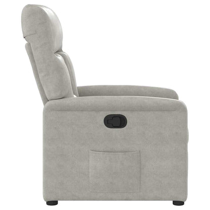 Fauteuil verstelbaar microvezelstof lichtgrijs