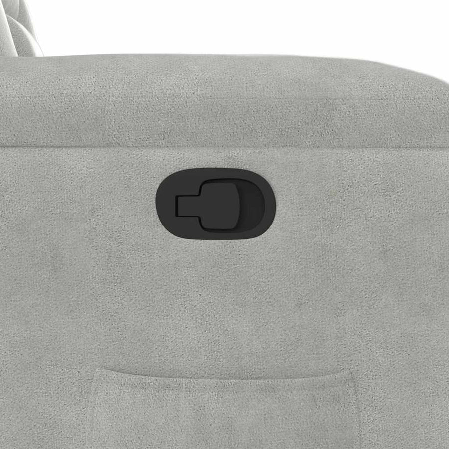 Fauteuil verstelbaar microvezelstof lichtgrijs
