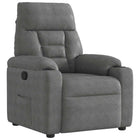 Adjustable armchair microfiber fabric dark grey