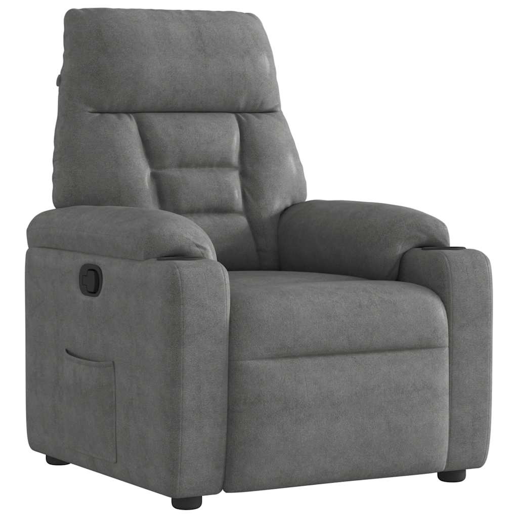 Fauteuil Verstelbaar Microvezelstof Donkergrijs 1 Nee