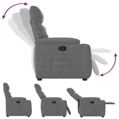 Fauteuil Verstelbaar Microvezelstof Donkergrijs 1 Nee
