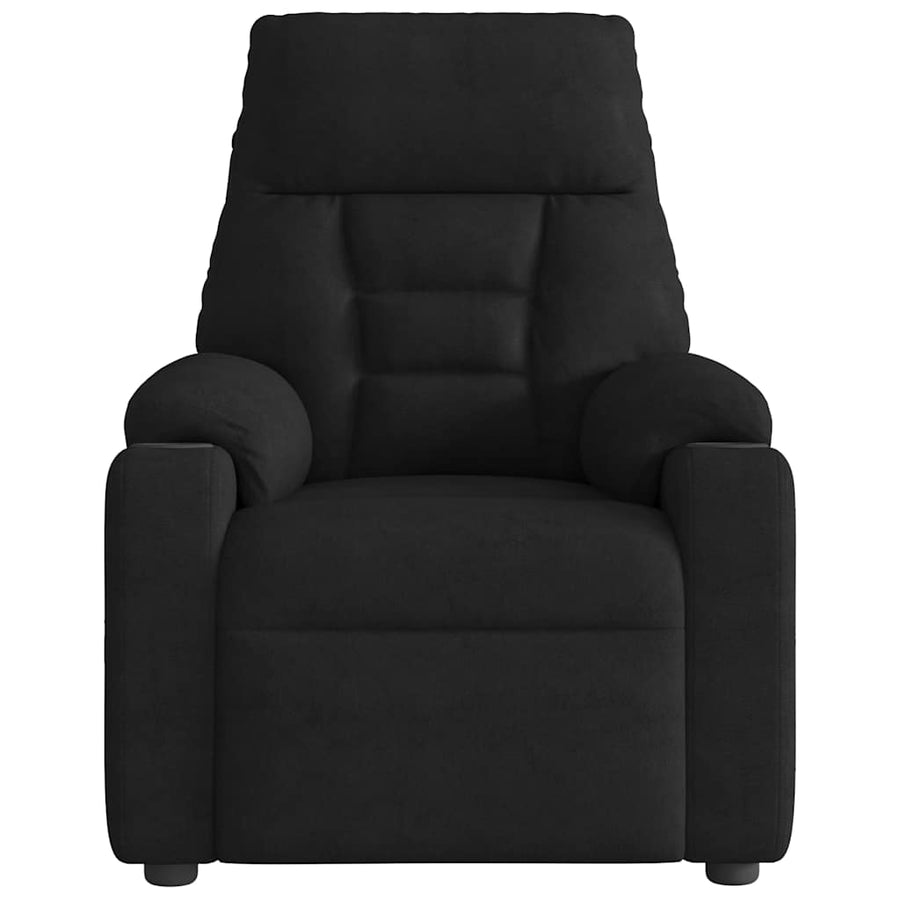 Fauteuil verstelbaar microvezelstof zwart