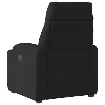 Fauteuil verstelbaar microvezelstof zwart