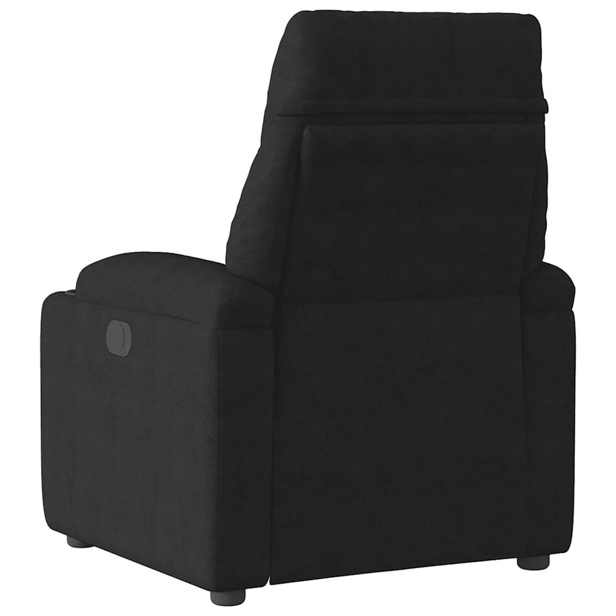Fauteuil verstelbaar microvezelstof zwart