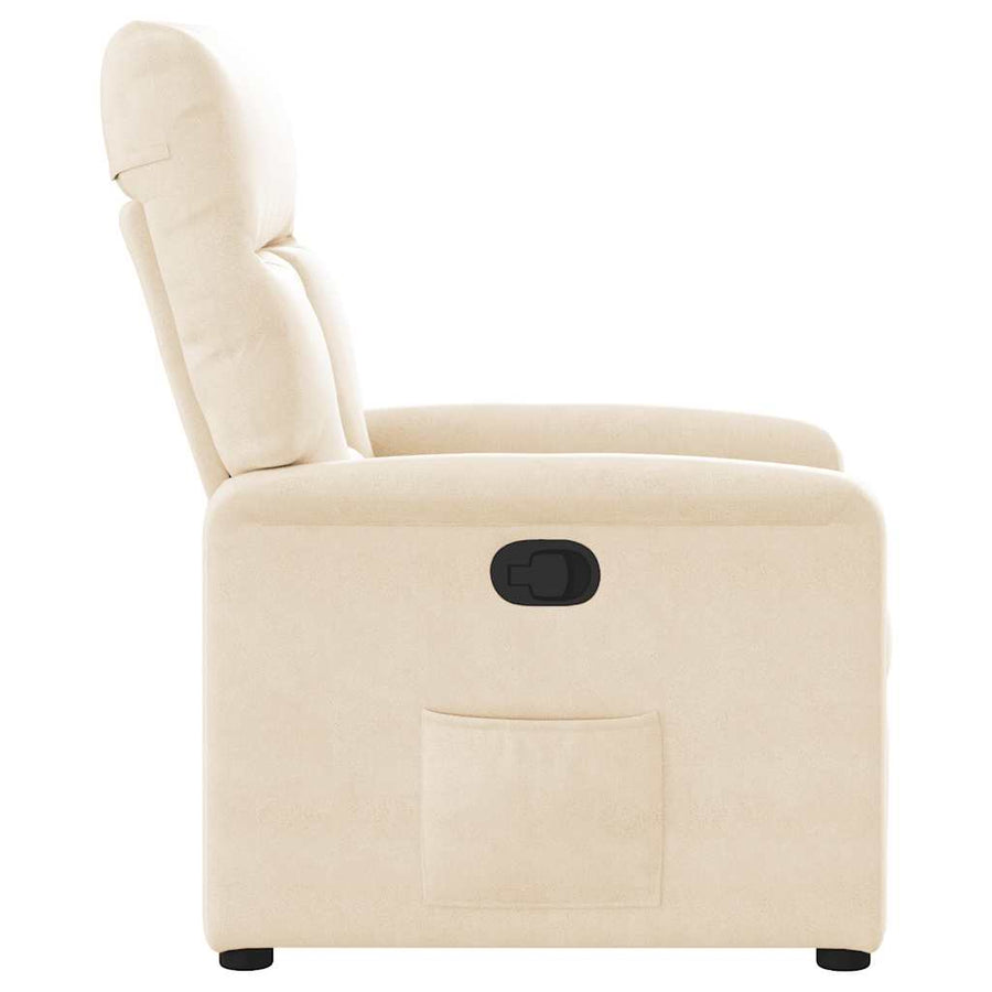 Fauteuil verstelbaar microvezelstof beige