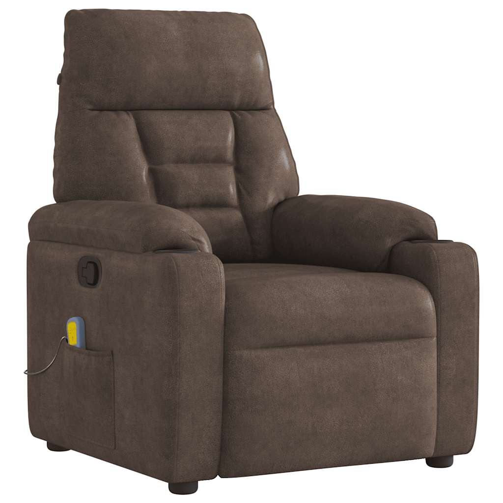 Massagestoel microvezelstof bruin