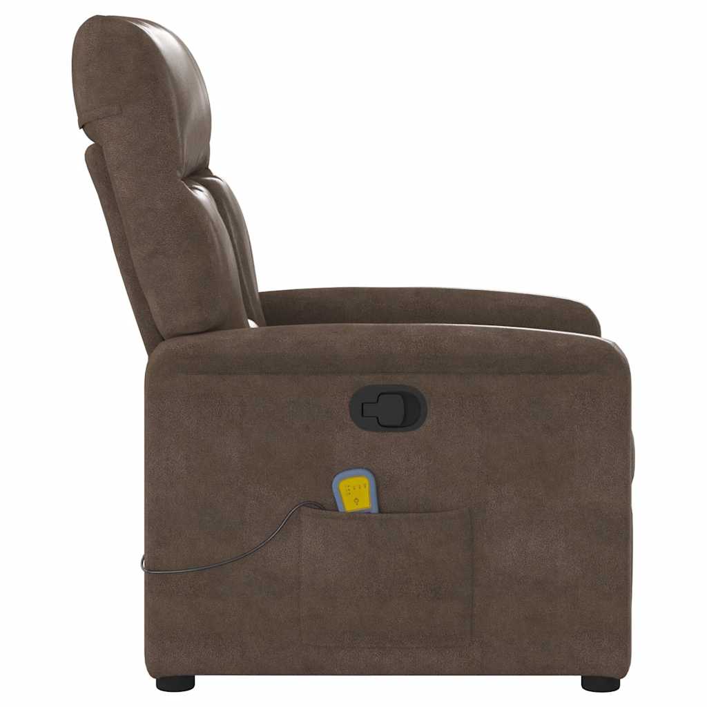 Massagestoel microvezelstof bruin