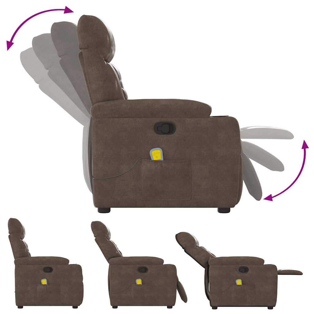 Massagestoel microvezelstof bruin