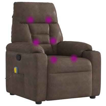 Massagestoel microvezelstof bruin