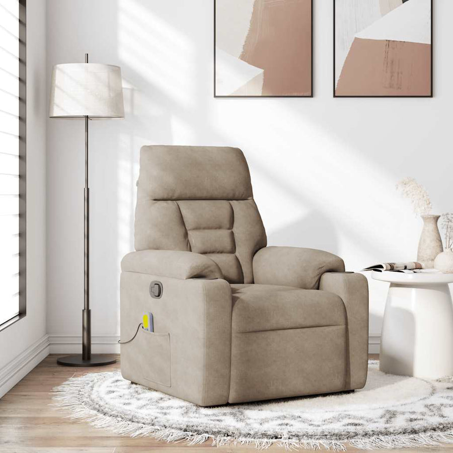 Massagestoel microvezelstof taupe