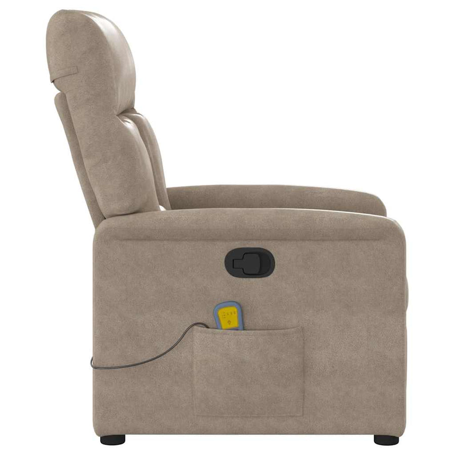 Massagestoel microvezelstof taupe